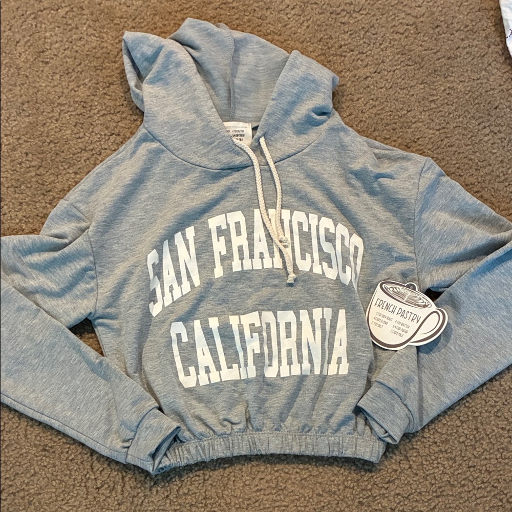 French Pastry Heather Gray Hoodie Sweater